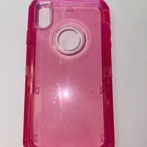 iPhone XS Max pink heavy duty case